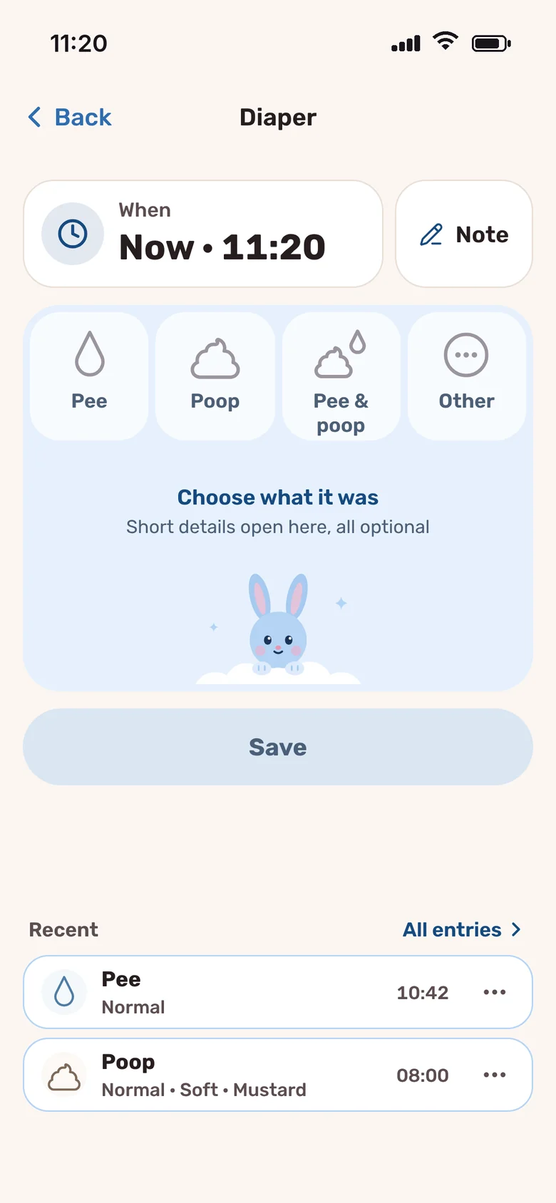 A diaper in two taps